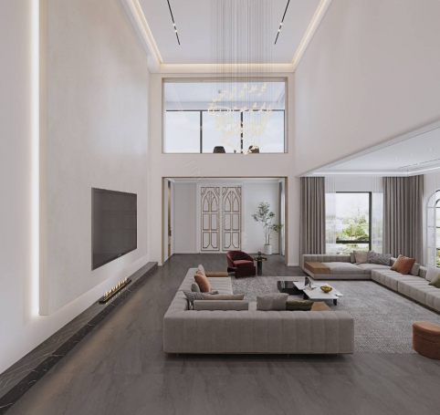 海通花苑现代简约别墅装修效果图-1