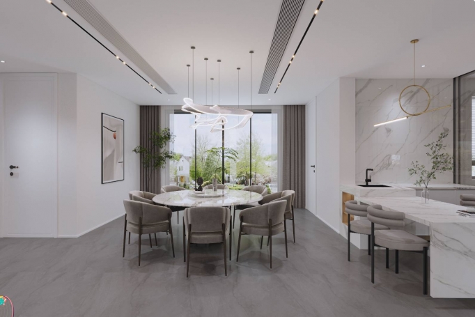 海通花苑现代简约别墅装修效果图-3