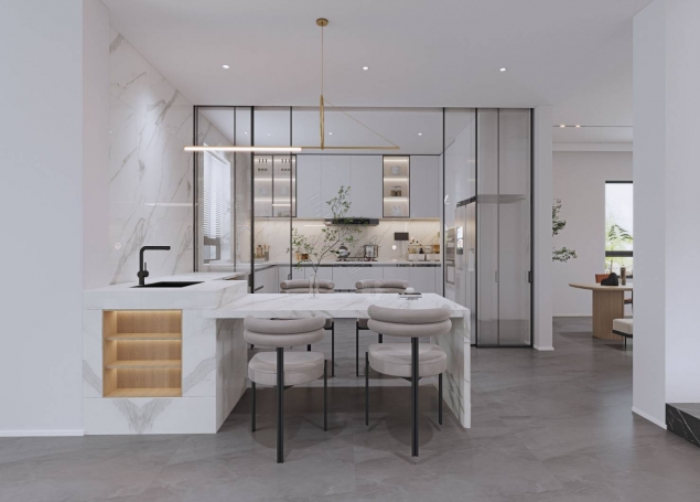 海通花苑现代简约别墅装修效果图-5