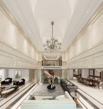 天马花苑美式风格别墅装修效果图-6