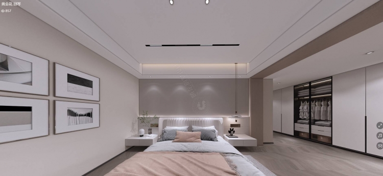 魔幻城极简风格别墅装修效果图-3