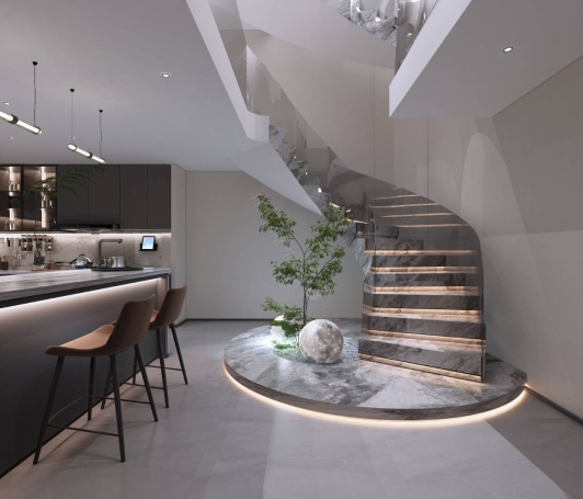 魔幻城极简风格别墅装修效果图-4