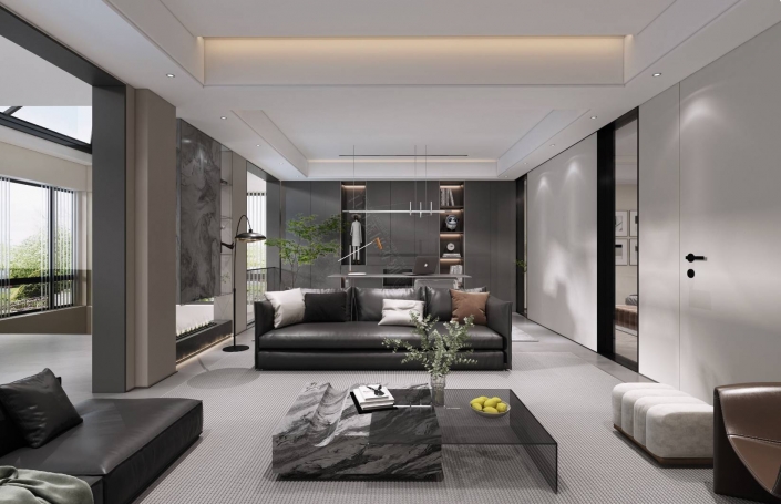 魔幻城极简风格别墅装修效果图-7