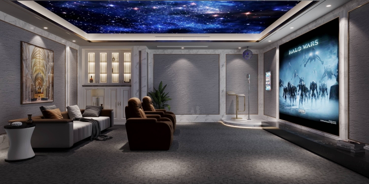 宝华源墅轻奢风格别墅装修效果图-2