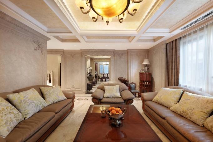 宝宸花园法式风格别墅装修效果图-1