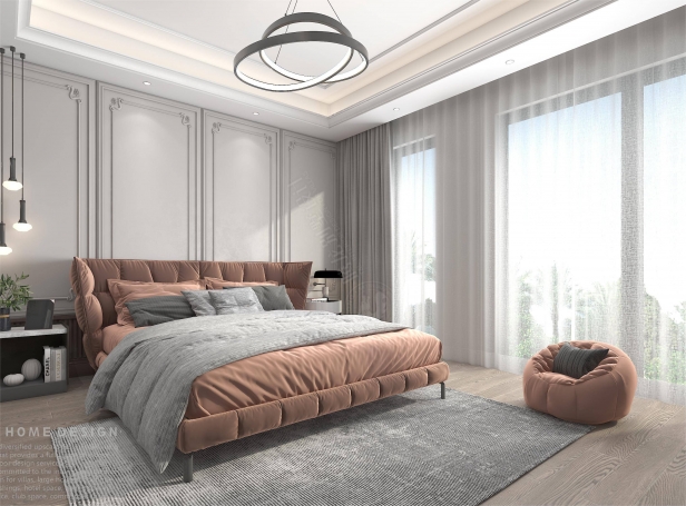 花园洋房法式风格别墅装修效果图-4