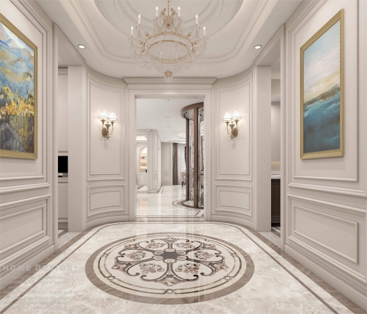 花园洋房法式风格别墅装修效果图-7