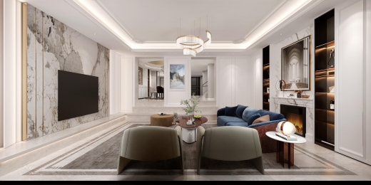 银亿领墅美式风格别墅装修效果图