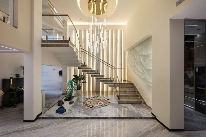 璟云里新中式风格别墅装修效果图-1