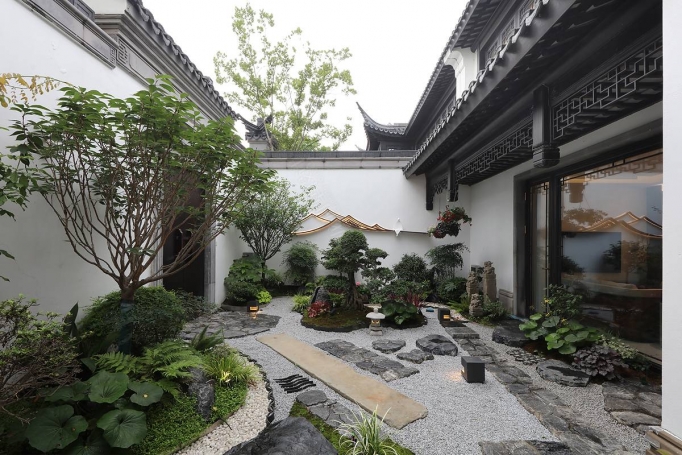 璟云里新中式风格别墅装修效果图-6