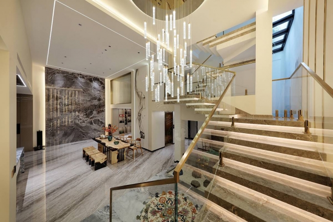 璟云里新中式风格别墅装修效果图-8