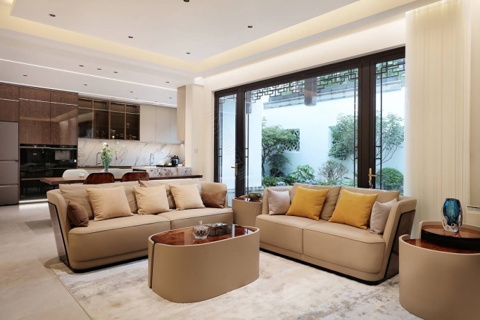 璟云里新中式风格别墅装修效果图-9