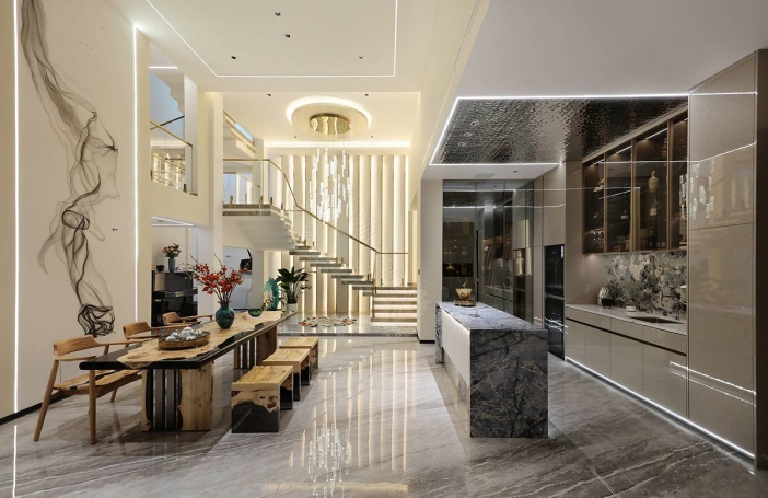 璟云里新中式风格别墅装修效果图-11