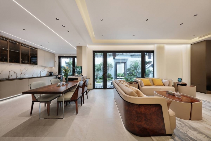 璟云里新中式风格别墅装修效果图-14