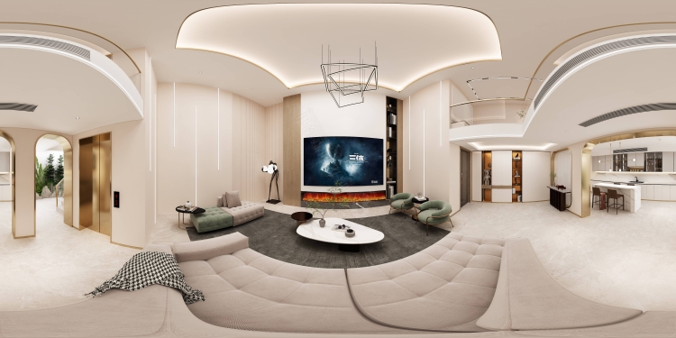 璟云里现代简约别墅装修效果图-4