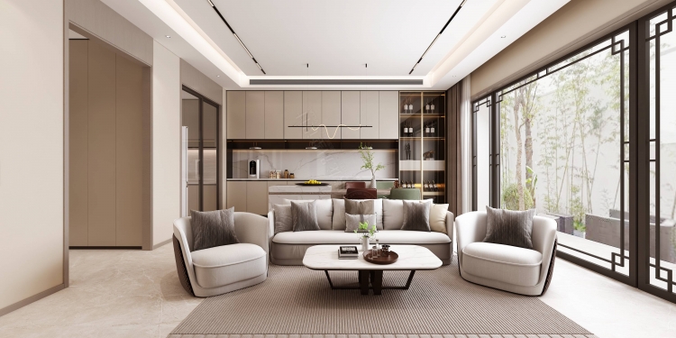 璟云里现代简约别墅装修效果图-5