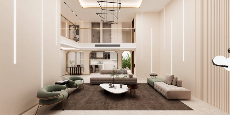 璟云里现代简约别墅装修效果图-15