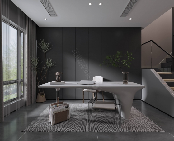 云锦湾现代简约别墅装修效果图-4