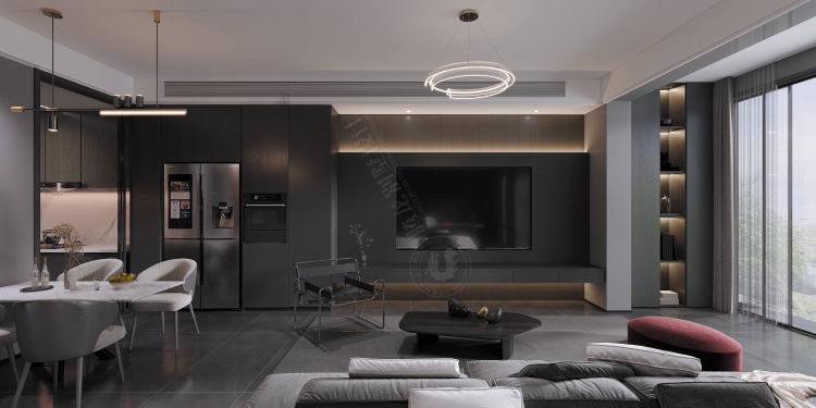 云锦湾现代简约别墅装修效果图-7