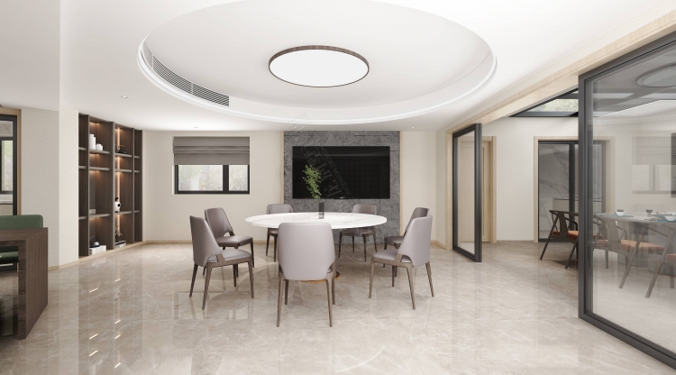 云顶别墅现代简约别墅装修效果图-3