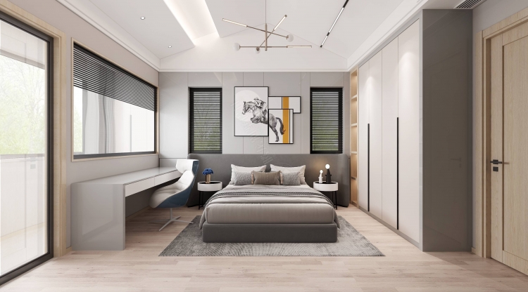 云顶别墅现代简约别墅装修效果图-5