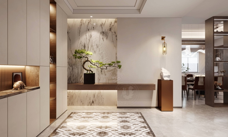 一品漫城新中式风格别墅装修效果图-1