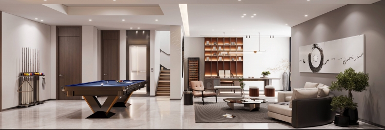 一品漫城新中式风格别墅装修效果图-3