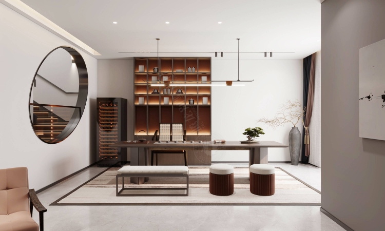 一品漫城新中式风格别墅装修效果图-4