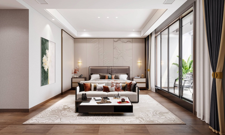 一品漫城新中式风格别墅装修效果图-12