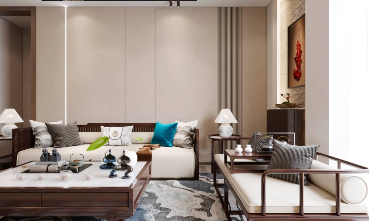 一品漫城新中式风格别墅装修效果图-14