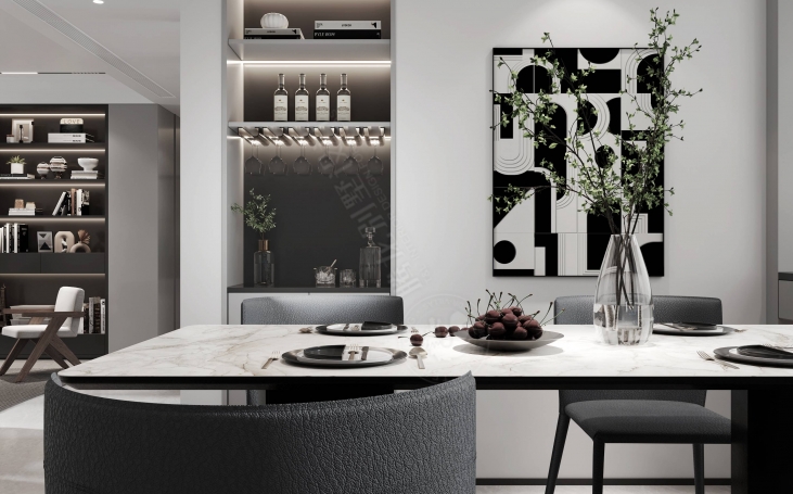 上海滩花园现代简约别墅装修效果图-1