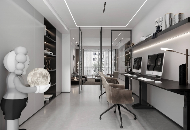 上海滩花园现代简约别墅装修效果图-3