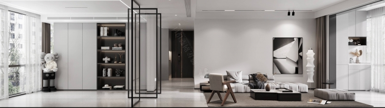 上海滩花园现代简约别墅装修效果图-4