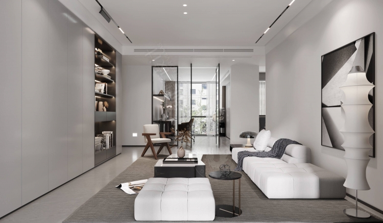 上海滩花园现代简约别墅装修效果图-13