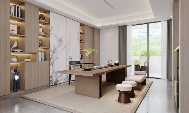 宝华源墅现代简约别墅装修效果图-3