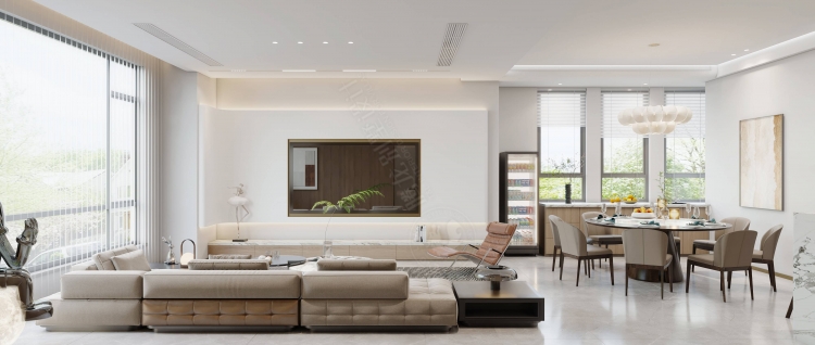 宝华源墅现代简约别墅装修效果图-5