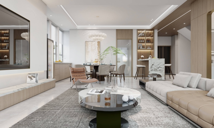 宝华源墅现代简约别墅装修效果图-8