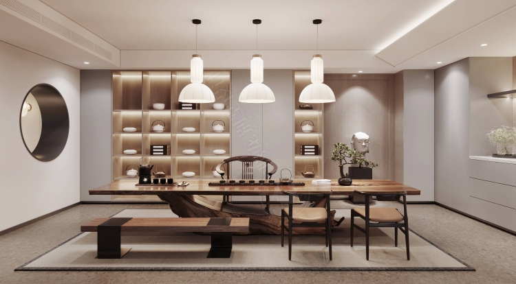 宝华源墅现代简约别墅装修效果图-9