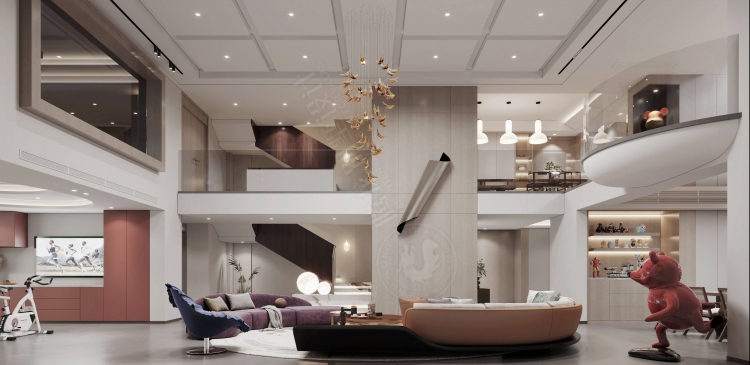 宝华源墅现代简约别墅装修效果图-10