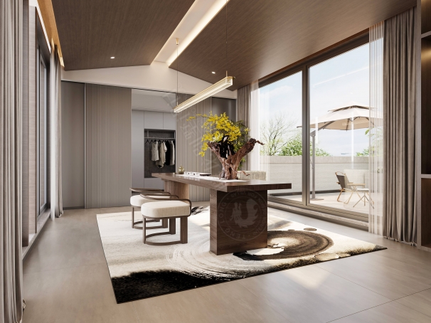 宝华源墅现代简约别墅装修效果图-1