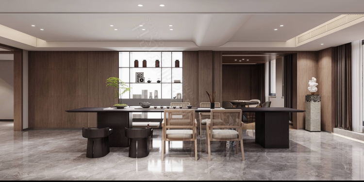 宝华源墅现代简约别墅装修效果图-7