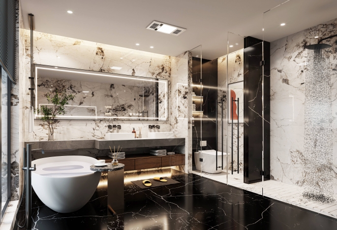 宝华源墅现代简约别墅装修效果图-11