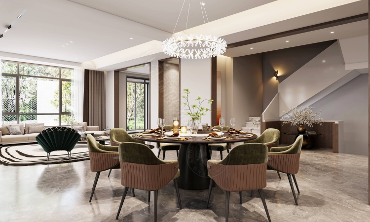 宝华源墅现代简约别墅装修效果图-15