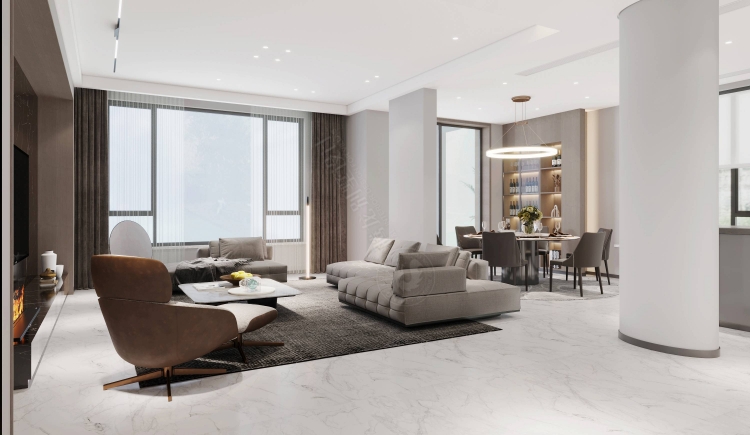 海上湾现代简约别墅装修效果图-5