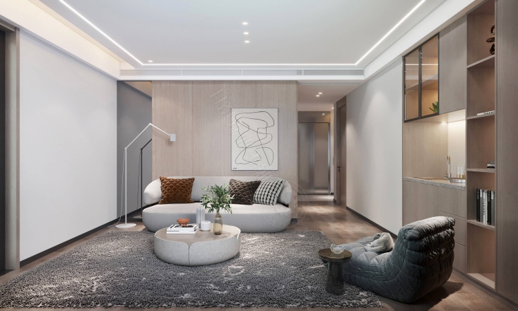 海上湾现代简约别墅装修效果图-6