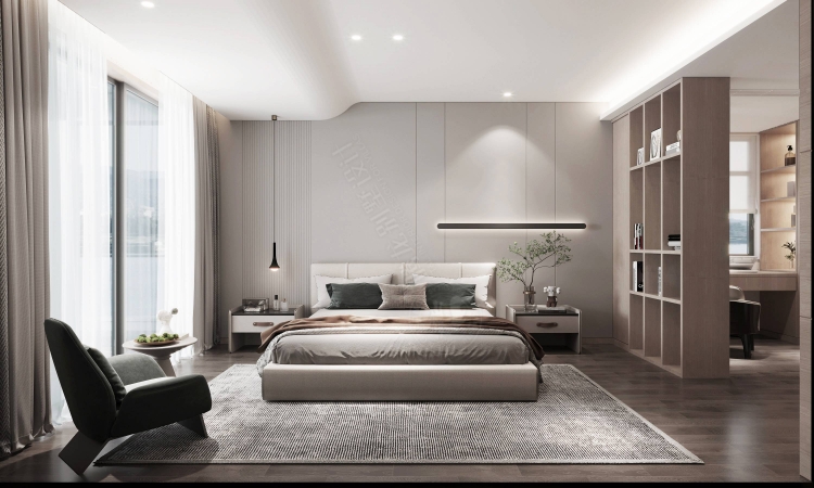 海上湾现代简约别墅装修效果图-8