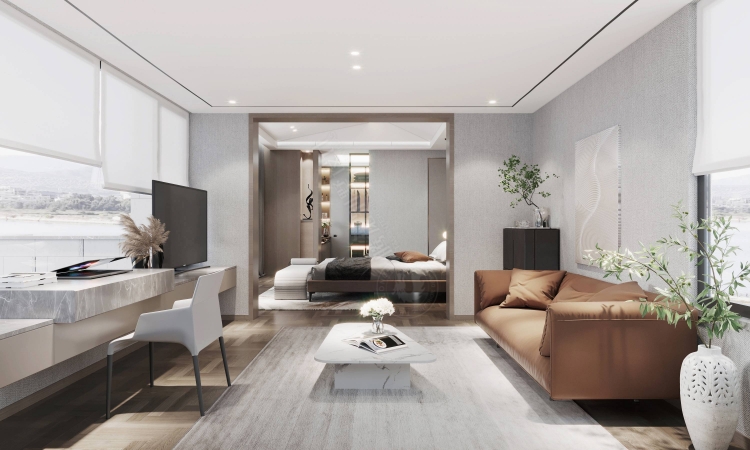 海上湾现代简约别墅装修效果图-12