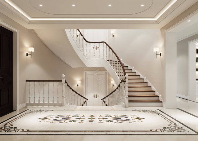 绿城玫瑰园美式风格别墅装修效果图-5