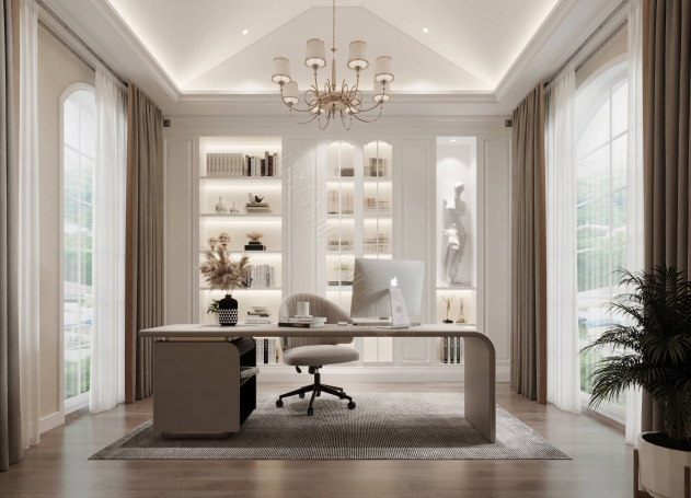 绿城玫瑰园美式风格别墅装修效果图-7