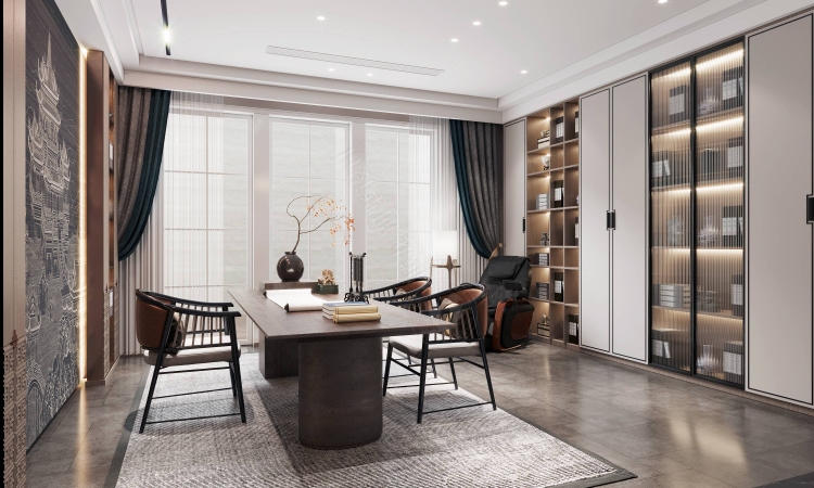 绿城玫瑰园美式风格别墅装修效果图-8